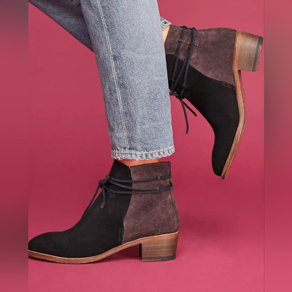 Anthropologie Peter Nappi Ludovica Tied Boots, Sz 39EU - 8.5 Wmns - Picture 1 of 12